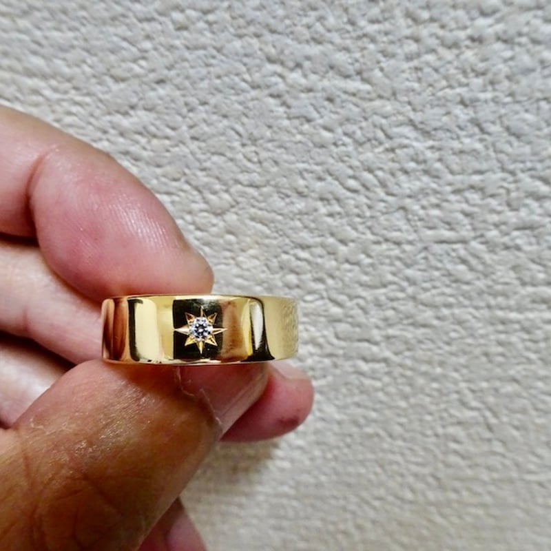 仁尾彫金 『一つ星ダイヤビッグシルバークロスチェーン無し』ハンドメイド101b 仁尾彫金 『一つ星ダイヤビッグシルバークロスチェーン無し