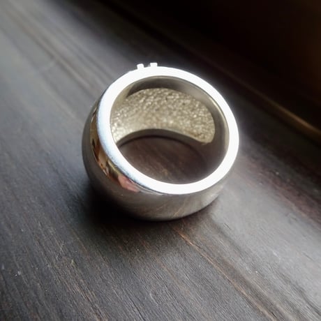 仁尾彫金『ビットコイン甲丸リング』ハンドメイド391