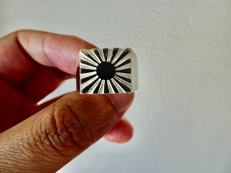 仁尾彫金『ゴールドプレート印台リング２磨き』ハンドメイド229 仁尾彫金『ゴールドプレート印台リング2磨き』ハンドメイド229