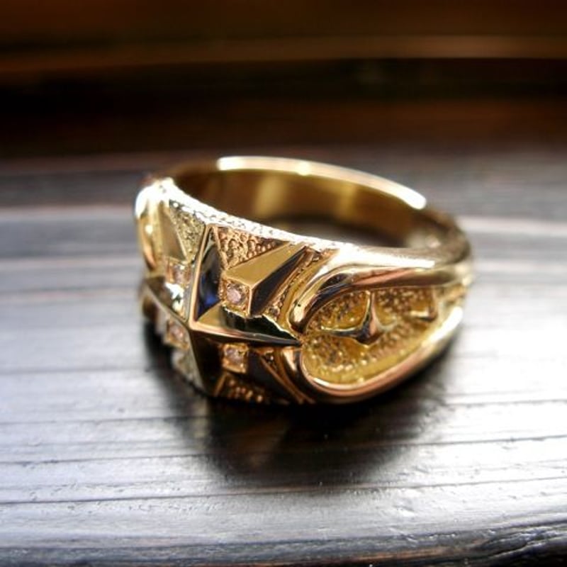 仁尾彫金『ゴールドギャラクシーダイヤリング』ハンドメイド39 | 仁尾  