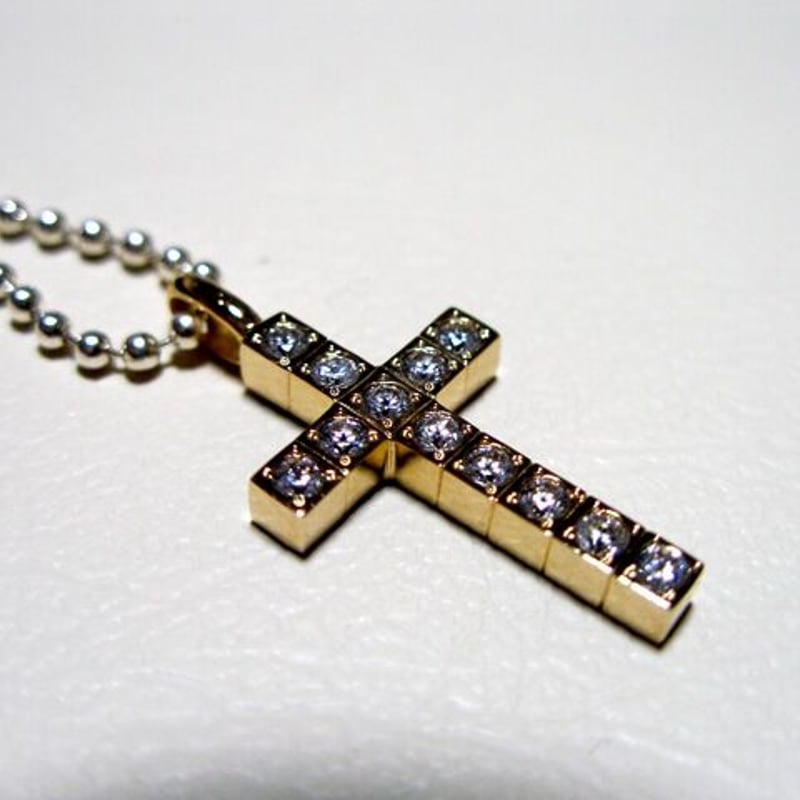 仁尾彫金『ゴールドフルダイヤクロス』ハンドメイド53 | 仁尾彫金 STORE