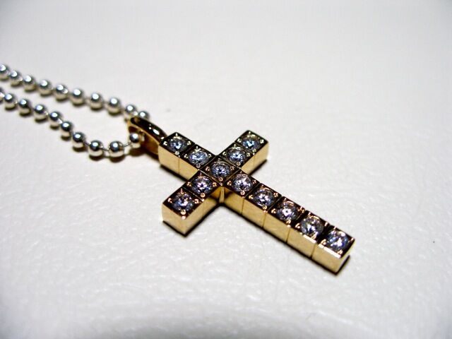 仁尾彫金『ゴールドフルダイヤクロス』ハンドメイド53 | 仁尾彫金 STORE