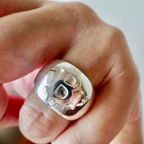 仁尾彫金『ビットコイン甲丸リング』ハンドメイド391