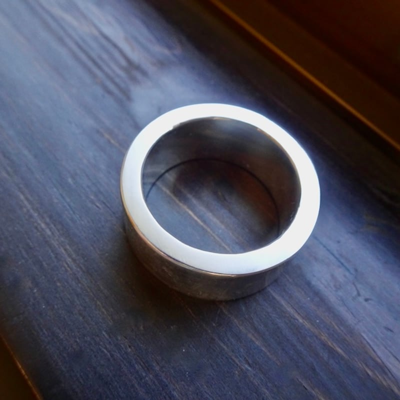 仁尾彫金『幅1cm厚み3ミリ、平打リング』ハンドメイド337 | 仁尾彫金  