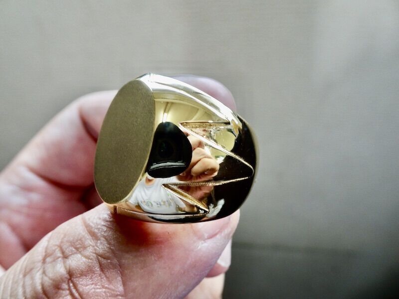 仁尾彫金『楕円の印台リング2、磨き』ハンドメイド334 仁尾彫金『楕円