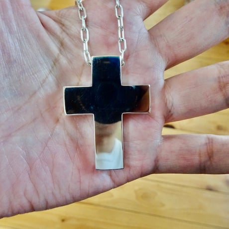 仁尾彫金『ビッグ、ブロッククロス』ハンドメイド250