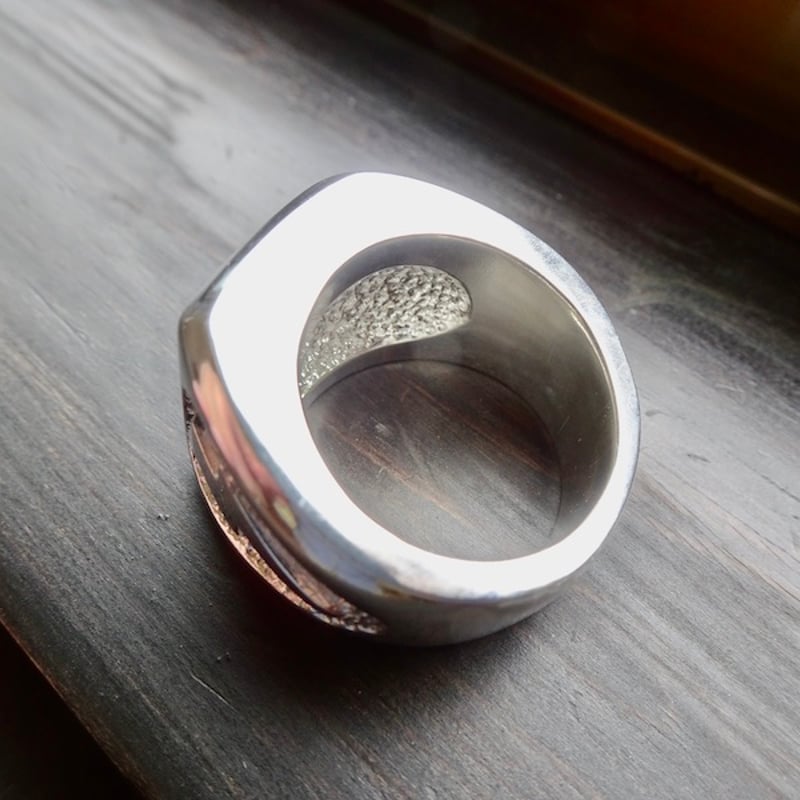 仁尾彫金『サンダー印台リング、磨き』ハンドメイド360 | 仁尾彫金 STORE