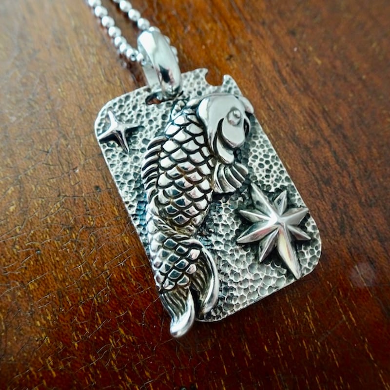 仁尾彫金『飛び鯉プレート』ハンドメイド48 | 仁尾彫金 STORE 