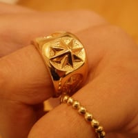 仁尾彫金『k18平打ちバングル3.5mm』腕周り18cm用、ハンドメイド304