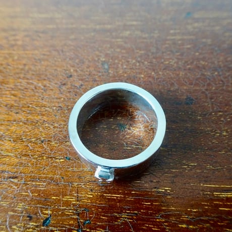 仁尾彫金『アイアンクロス平打リング、幅７mm』ハンドメイド557