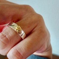 仁尾彫金『5つ玉ゴールド釈迦玉ピンキーリング』ハンドメイド257