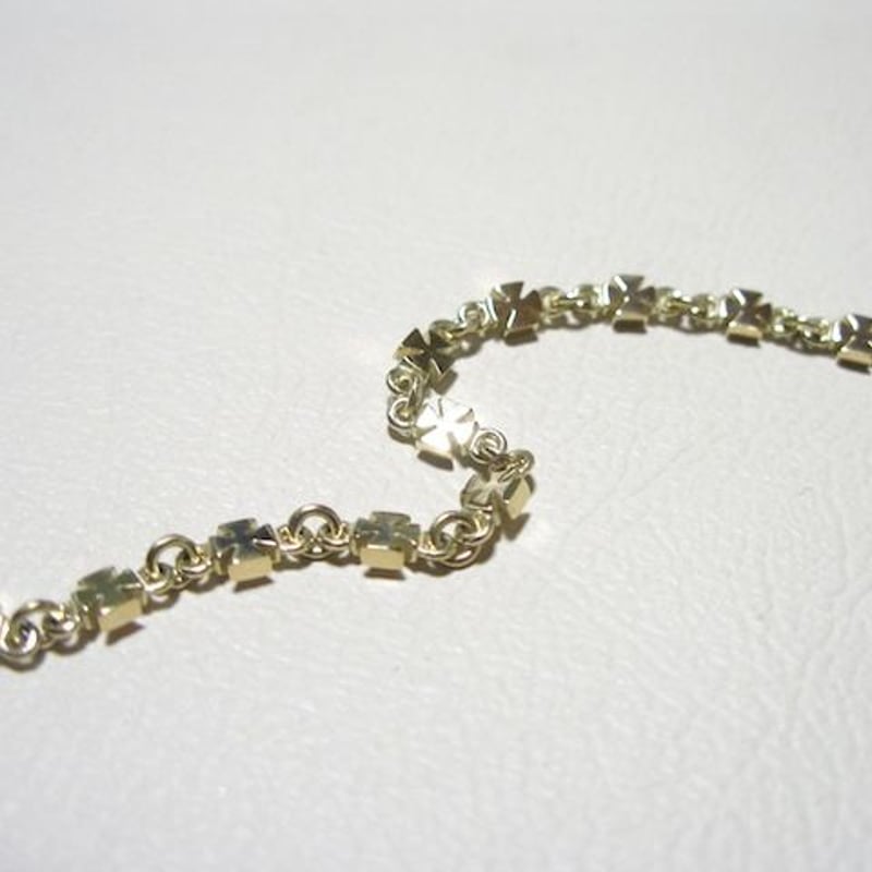 ゴールド クロスモチーフ ブレスレット K18・メッセージクロスブレスレット – ex'position