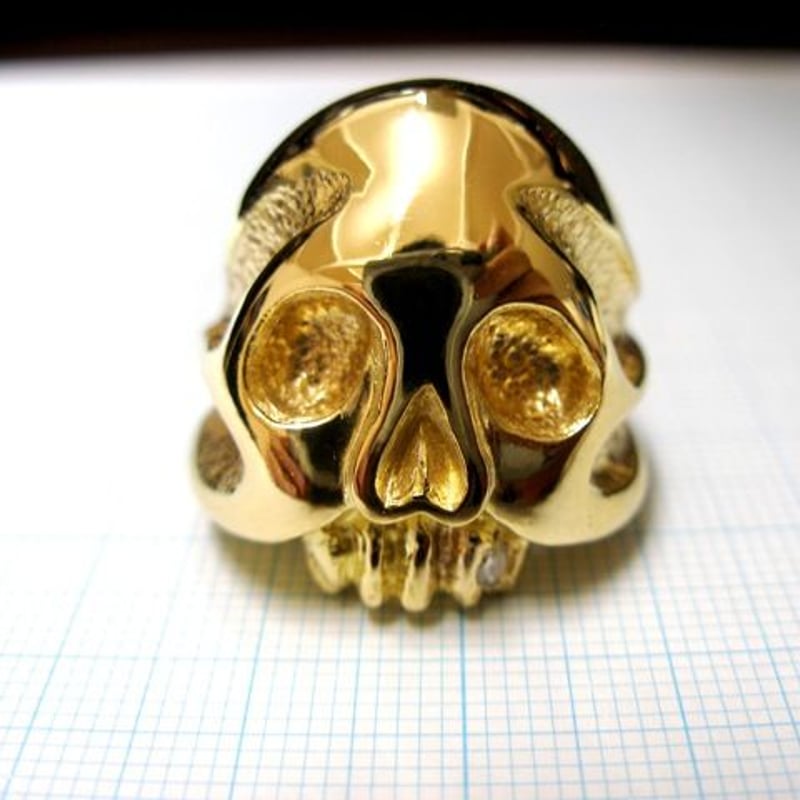 仁尾彫金『ゴールドスカル』ハンドメイド480 | 仁尾彫金 STORE