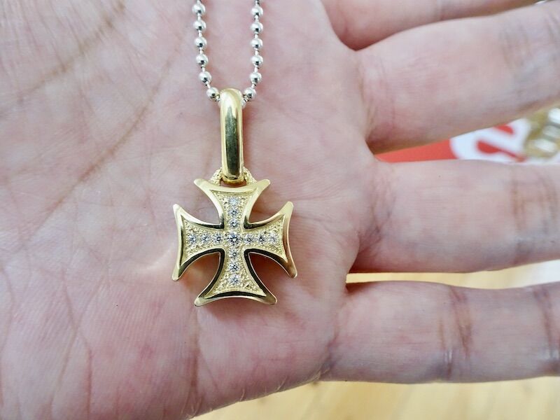 仁尾彫金『ギャラクシーゴールドアイアンクロス、ダイヤヘッド』ハンドメイド120 仁尾彫金『ギャラクシーゴールドアイアンクロス、ダイヤヘッド』ハンドメイド120