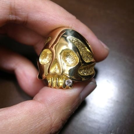 仁尾彫金『ゴールドスカル』ハンドメイド480