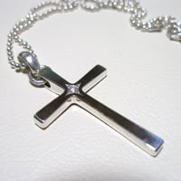 仁尾彫金『一つ星ダイヤシルバークロス』ハンドメイド420