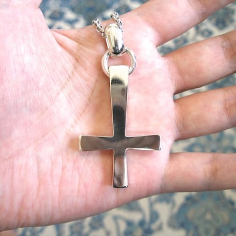 仁尾彫金『ビック逆十字クロスチェーン無し』ハンドメイド117