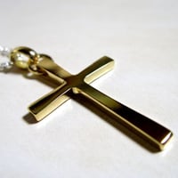 仁尾彫金『ゴールドクロスK18裏抜き無し』ハンドメイド15