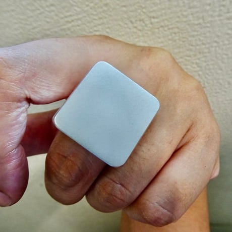 仁尾彫金『プラチナ、楕円の印台リング2、磨き』ハンドメイド334 たかく 