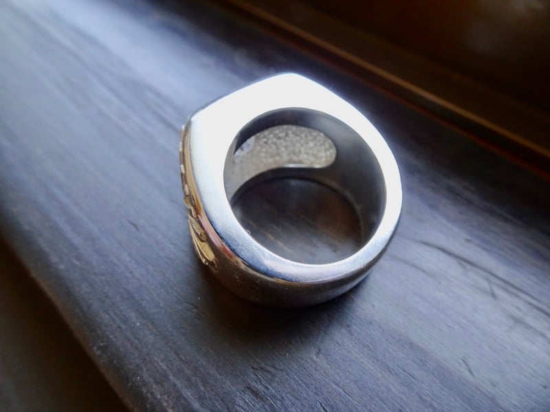 仁尾彫金『一つ星ダイヤ、ビッグ馬蹄リング』ハンドメイド236 仁尾彫金『一つ星ダイヤ、ビッグ馬蹄リング』ハンドメイド236