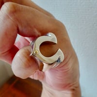 仁尾彫金『k18一粒万倍、馬蹄ピンキーリング、磨き』ハンドメイド595b