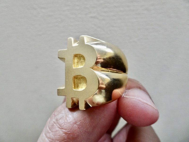 仁尾彫金『ビットコイン甲丸リング』ハンドメイド391 仁尾彫金『ゴールドビットコイン印台リング』ハンドメイド185