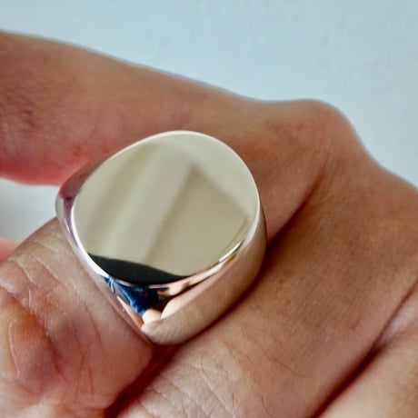 仁尾彫金『楕円の印台リング、磨き』ハンドメイド396