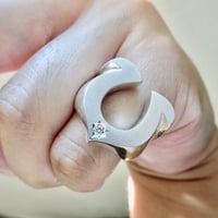 仁尾彫金『一つ星ダイヤプラチナ馬蹄ピンキーリング』ハンドメイド450