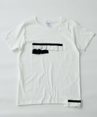 [ linen collage-T ] リネンコラージュT/ホワイト