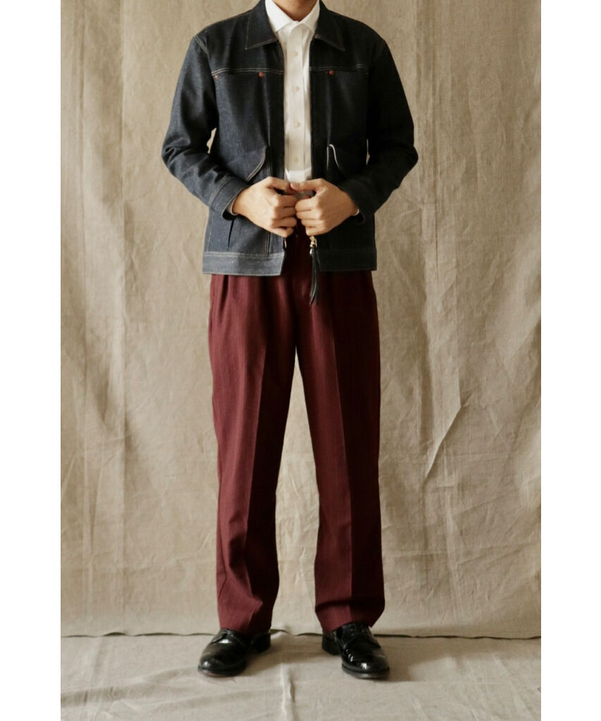 メンズウールワイドトラウザーズ | ハイヂノカゾクフク