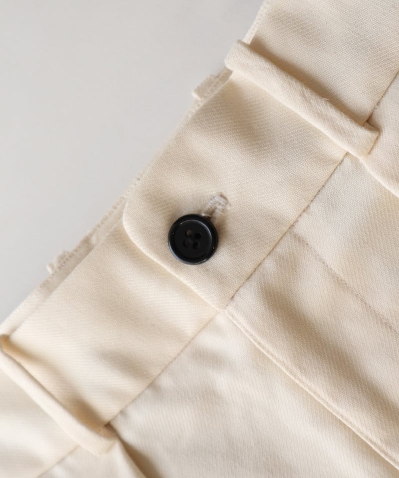 美品　G&F Co. TROUSERS ホワイト 32 トラウザーズ G&F Co.- HERRINGBONE TROUSER _ NAVY – BITTERS STORE