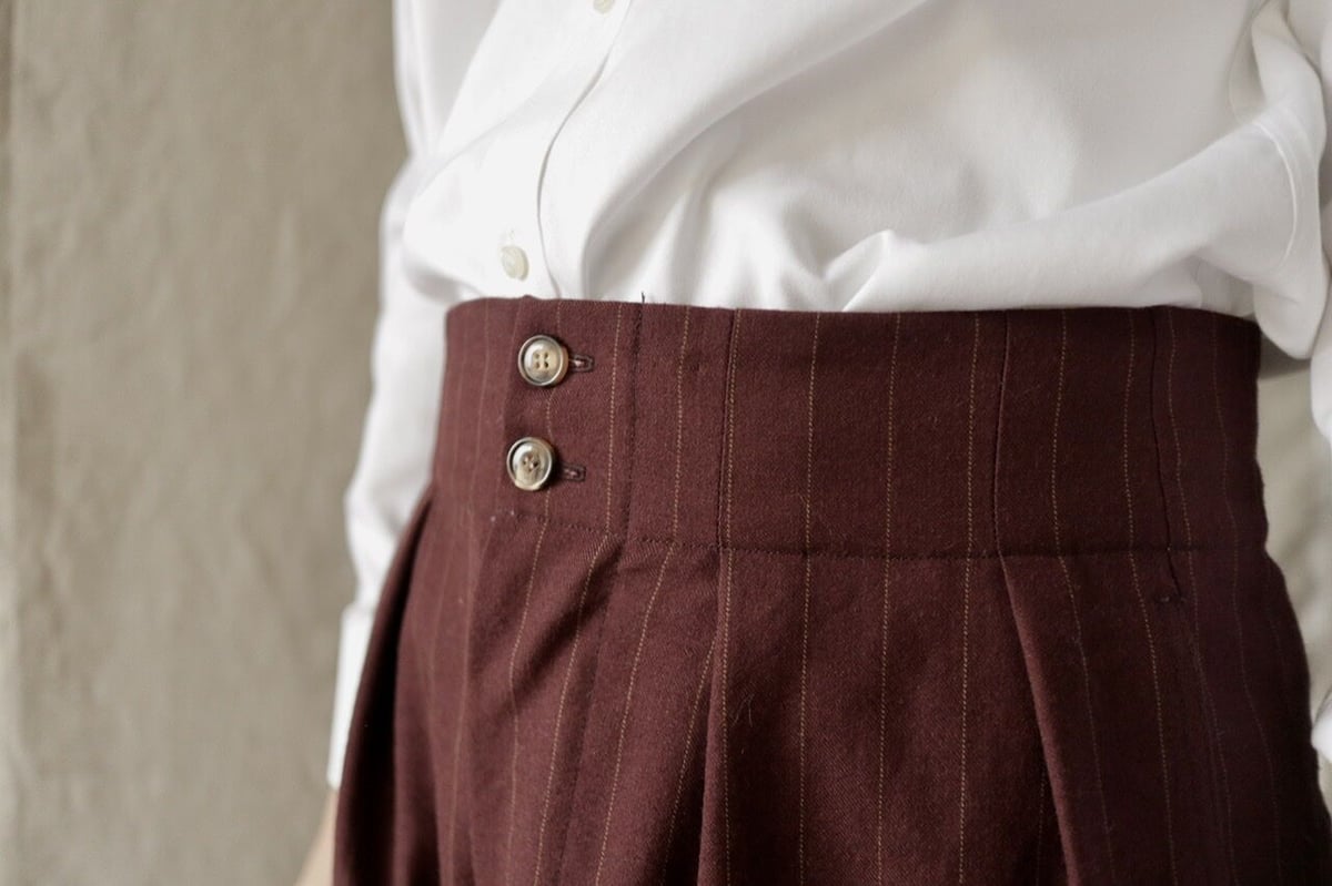 At Last&Co ウール　ワイド　トラウザーズ　スラックス 36 メンズウールワイドトラウザーズ | ハイヂノカゾクフク