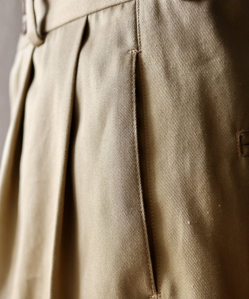 BELAFONTE〈ワイドコットントラウザー シンチバック 日本製 XL〉 BELAFONTE〈ワイドコットントラウザー シンチバック 日本製 XL