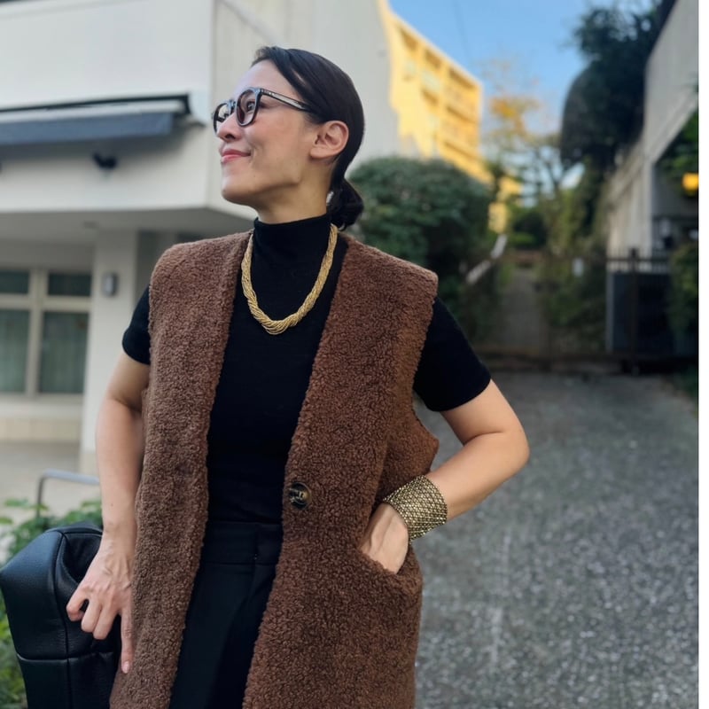 ロージーモンスター　teddy boa vest ブラック　美品 Rosy Monsterロージーモンスター teddy boa vest rosy monster teddy