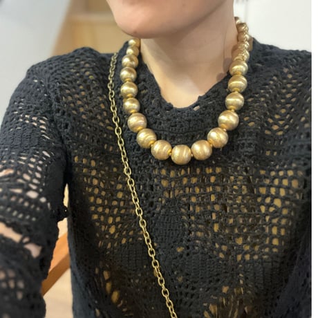 metal ball necklace（GOLD）