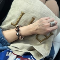 leopard wood bracelet