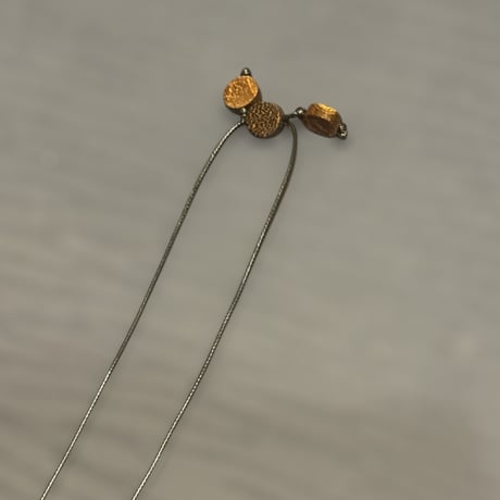 Aquamarine wood long necklace