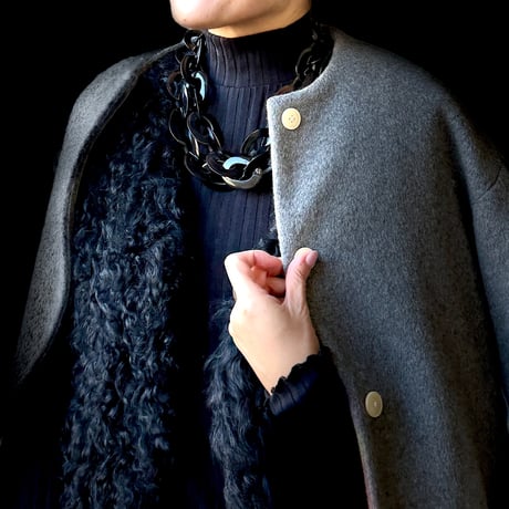 Chain necklace of CORNE（BLACK）