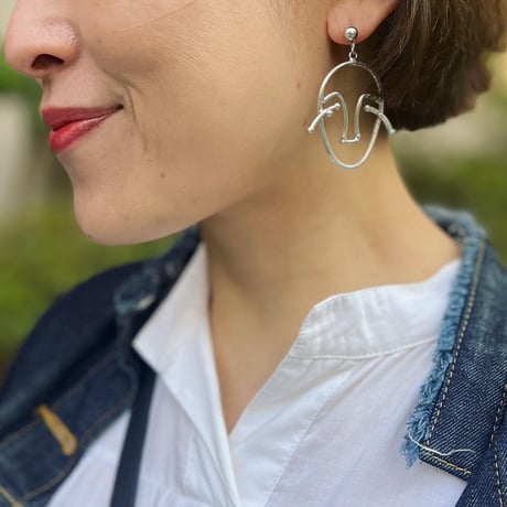 ojisan earrings （silver）