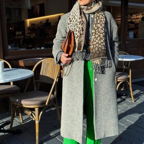 Wool fringes scarf