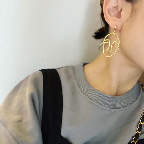 ojisan earrings （gold）