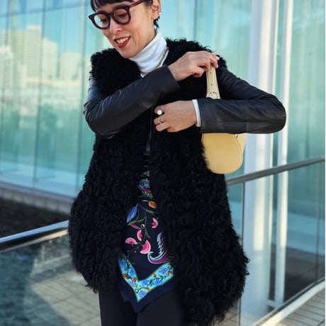 big jungle scarf (BLACK)