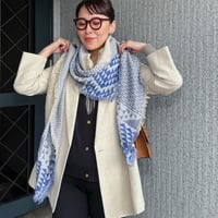 cotton jacquard  square scarf(sand）