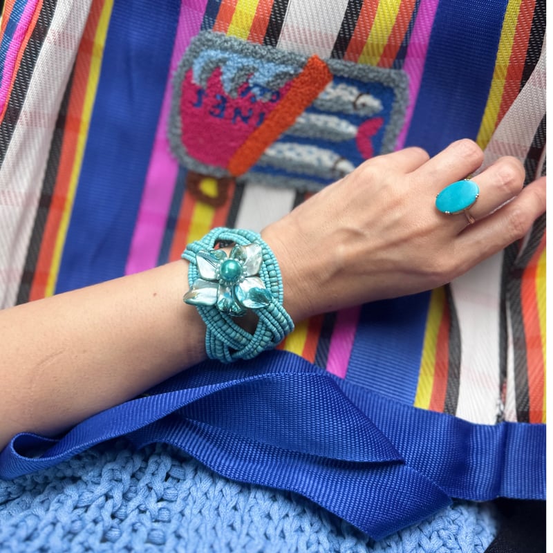 Bracelet Nacre（Blue） | La robe froufrou