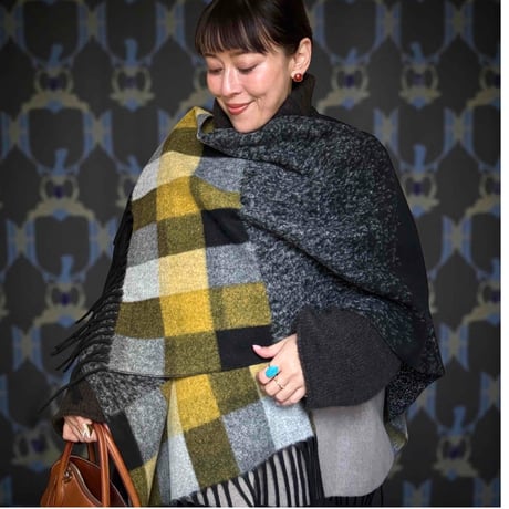 Black Cape With Checks Border