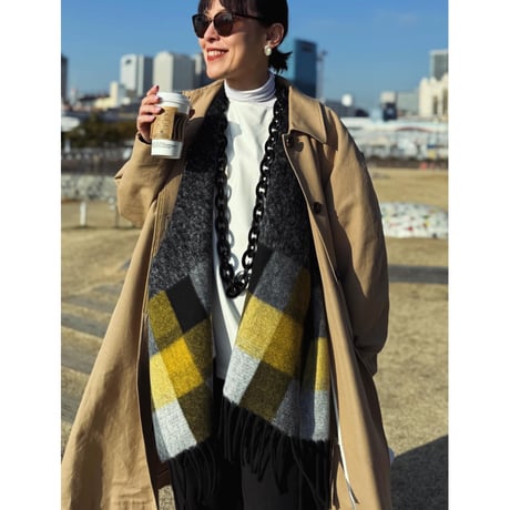 Black Cape With Checks Border