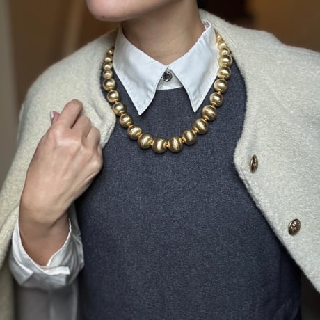 metal ball necklace（GOLD）