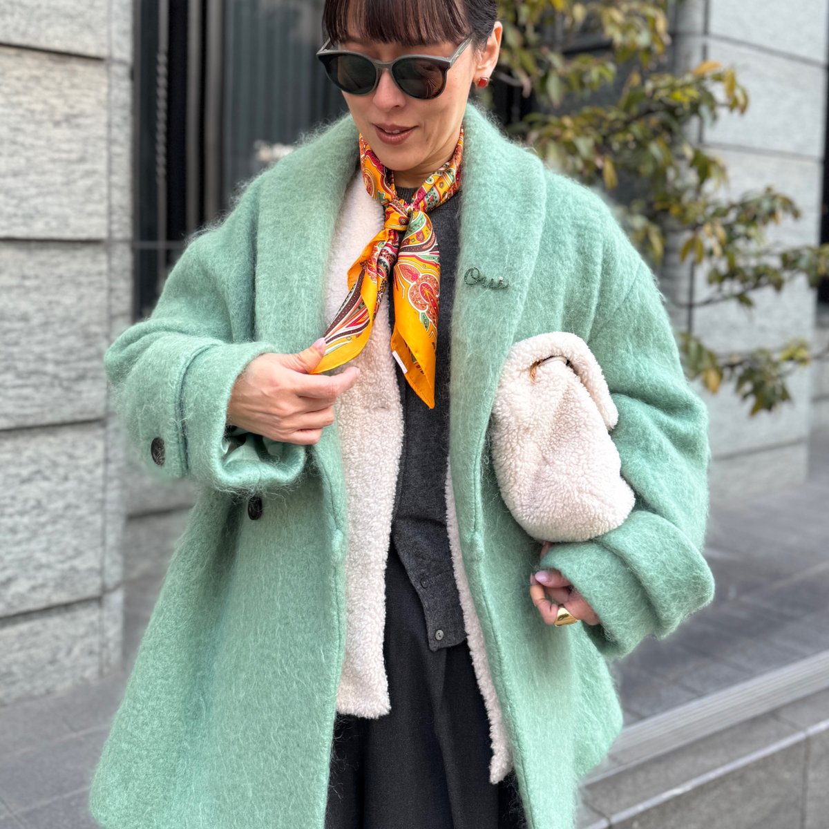 psychedelic paisley scarf （yellow） | La robe fr