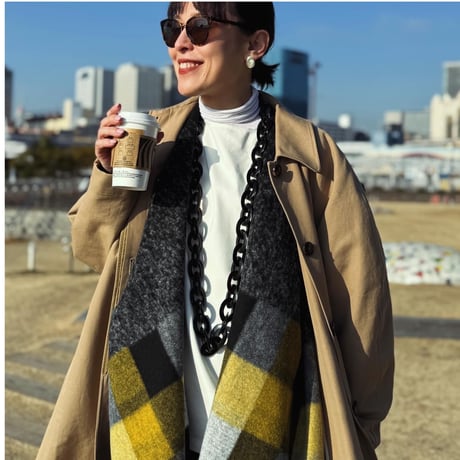 Chain necklace of CORNE（BLACK）