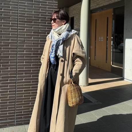 cotton jacquard  square scarf(sand）